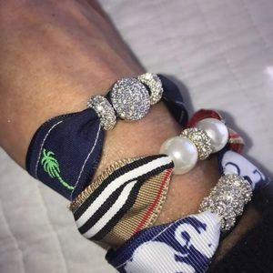 Elephant Palm Tree Crystal Bracelet Set